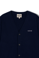 BASIC V NECK CARDIGAN IN NAVY