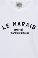 MARITHÉ UNION LOGO LONG SLEEVE IN WHITE