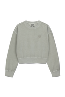 W GARMENT DYED CROP SWEATSHIRT IN ECRU