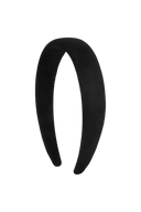 CIRCLE LOGO SUEDE HAIRBAND IN BLACK