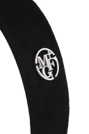 CIRCLE LOGO SUEDE HAIRBAND IN BLACK