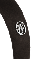 CIRCLE LOGO SUEDE HAIRBAND IN BROWN