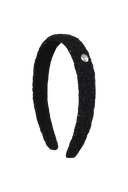 TWEED HAIRBAND IN BLACK