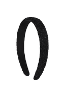 TWEED HAIRBAND IN BLACK