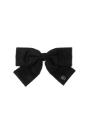 BIG RIBBON SUEDE HAIR PIN IN BLACK