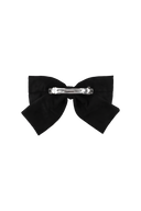 BIG RIBBON SUEDE HAIR PIN IN BLACK