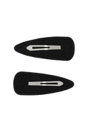 CIRCLE LOGO SUEDE HAIR PIN 2PACK IN BLACK