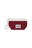MINI CORDUROY POUCH KEYRING IN BURGUNDY