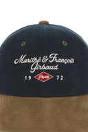 CORDUROY COLOR BLOCK CAP IN CAMEL