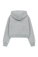 MARITHE SPORT W OVERSIZED SOFT BRUSHED FULL ZIP-UP IN HEATHER GREY