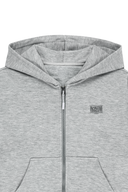 MARITHE SPORT W OVERSIZED SOFT BRUSHED FULL ZIP-UP IN HEATHER GREY
