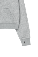 MARITHE SPORT W OVERSIZED SOFT BRUSHED FULL ZIP-UP IN HEATHER GREY