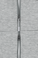 MARITHE SPORT W OVERSIZED SOFT BRUSHED FULL ZIP-UP IN HEATHER GREY