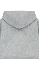 MARITHE SPORT W OVERSIZED SOFT BRUSHED FULL ZIP-UP IN HEATHER GREY
