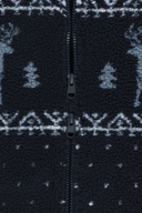HIGH NECK PATTERN FLEECE JACKET IN NAVY