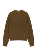 W PREMIUM MERINO WOOL HALF NECK KNIT IN BROWN