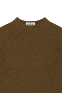 W PREMIUM MERINO WOOL HALF NECK KNIT IN BROWN