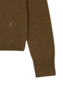 W PREMIUM MERINO WOOL HALF NECK KNIT IN BROWN