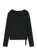 W WRAP KNIT IN BLACK