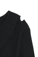 W WRAP KNIT IN BLACK
