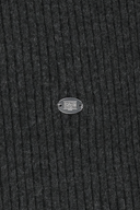 W CABLE POINT HALF ZIP-UP KNIT IN CHARCOAL GREY