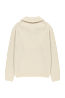 SMALL CLASSIC LOGO OVERSIZED HALF ZIP-UP KNIT IN IVORY