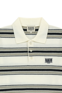 SMALL CLASSIC LOGO MULTI STRIPE POLO KNIT IN IVORY