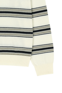 SMALL CLASSIC LOGO MULTI STRIPE POLO KNIT IN IVORY