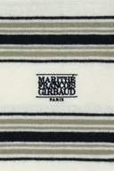 SMALL CLASSIC LOGO MULTI STRIPE POLO KNIT IN IVORY