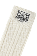 CLASSIC LOGO CABLE SOCKS IN IVORY