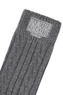 CLASSIC LOGO CABLE SOCKS IN MELANGE GRAY