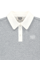 W SMALL CLASSIC LOGO LACE COLLAR SWEATSHIRT IN HEATHER GREY