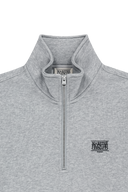 SMALL CLASSIC LOGO HALF ZIPUP SWEATSHIRT IN HEATHER GREY