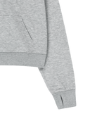 MARITHE SPORT W OVERSIZED SOFT BRUSHED HALF ZIP-UP IN HEATHER GREY