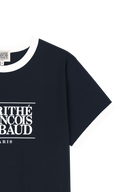 AEROCOOL CLASSIC LOGO RINGER TEE IN NAVY