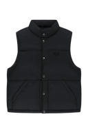 HIGH NECK DOWN VEST IN BLACK