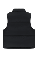 HIGH NECK DOWN VEST IN BLACK