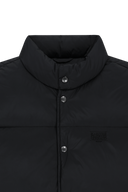 HIGH NECK DOWN VEST IN BLACK