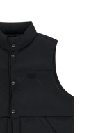 HIGH NECK DOWN VEST IN BLACK