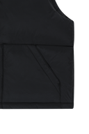 HIGH NECK DOWN VEST IN BLACK