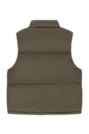 HIGH NECK DOWN VEST IN CHECK