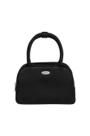 CLASSIC LOGO SATIN MINI TOTE BAG IN BLACK