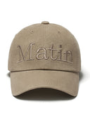 MATIN LOGO 米色水洗棒球帽