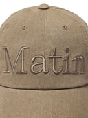 MATIN LOGO 米色水洗棒球帽