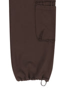WAIST FOLDING JERSEY PANTS IN BROWN