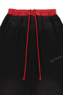 UNI CONTRAST JERSY PANTS IN BLACK