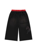 UNI WAIST POINT JERSEY SHORTS IN BLACK