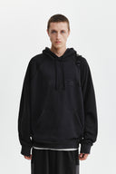 中性撞色連帽衫 (UNI COLOR BLOCK HOOD) 黑色