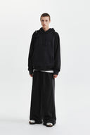 中性撞色連帽衫 (UNI COLOR BLOCK HOOD) 黑色