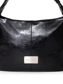 PADDED EYELET BIG BAG IN BLACK